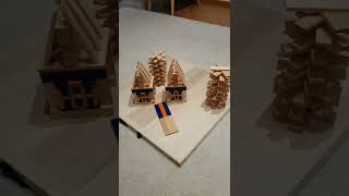 construction build  a  Christmas  tree  with  wooden  planks #shorts/I can  do  this
