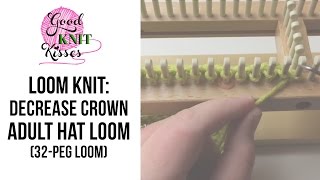 Adult Hat Loom Decrease Crown 36 Peg Round Loom with CC