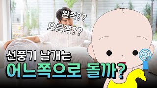 2024년 선풍기 날개는 방향은 어디?