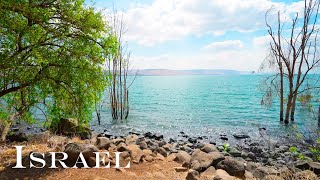 SEA OF GALILEE. Very Relaxing Walk to The Sounds of Nature