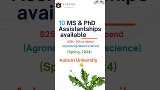 Multiple scholarships available in Auburn University. Don’t miss the opportunity. #agricultureinusa