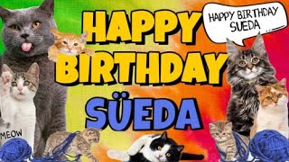 Happy Birthday Süeda! Crazy Cats Say Happy Birthday Süeda (Very Funny)