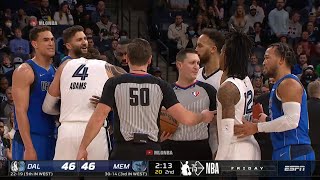 Ja Morant thinks he's tough, staring down Maxi Kleber after he tried to draw a charge