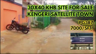 30x40 A Khata KHB Site for Sale in Kengeri Satellite Town near BDA Diamond || PG387 || Site for Sale