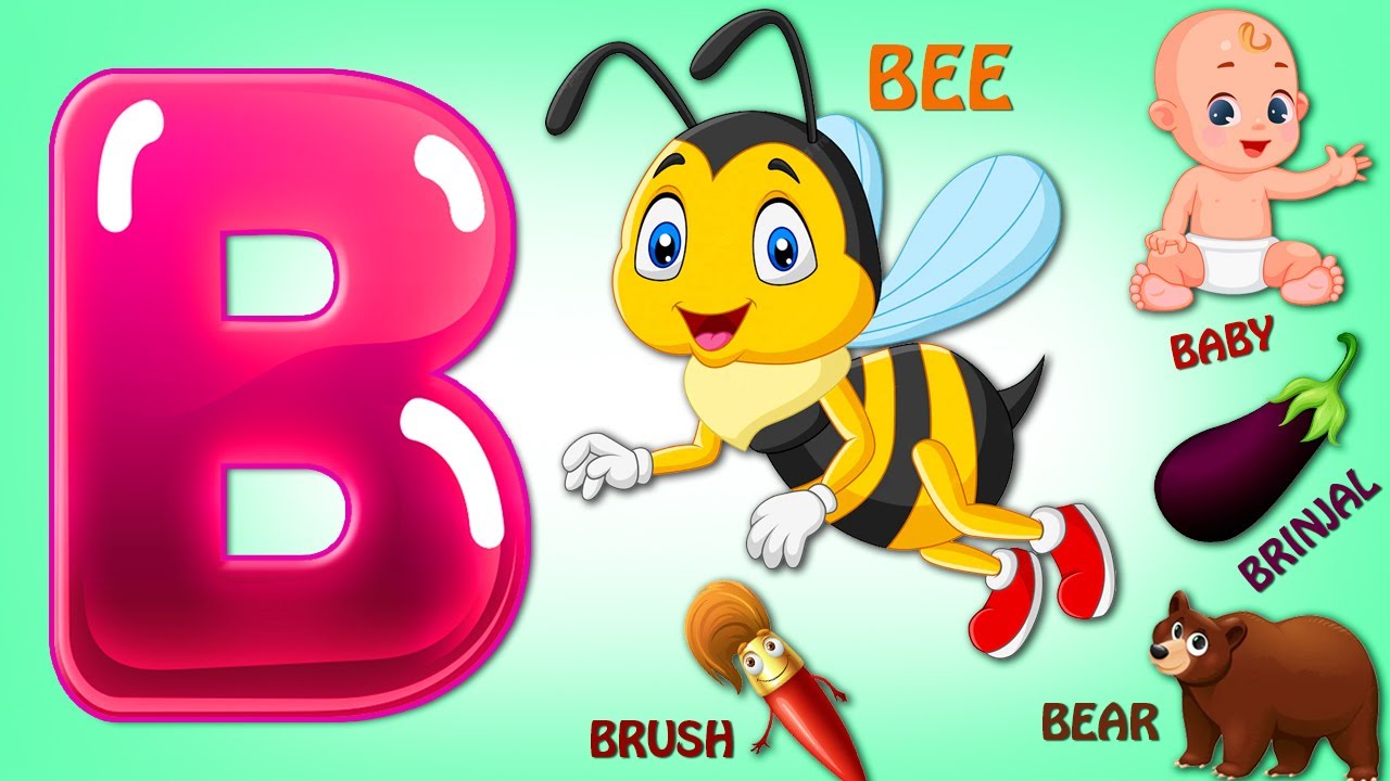 Letter B Words For Kids | Kids Learning B Words | B Letter Words For ...