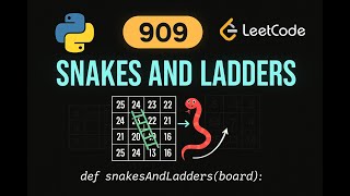 LeetCode 909: Snakes and Ladders | Python Solution | BFS & Matrix Traversal