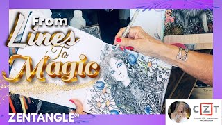 Watch This Blank Page Turn Into a Magical Zentangle Drawing!