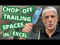 Excel: Remove Trailing Spaces