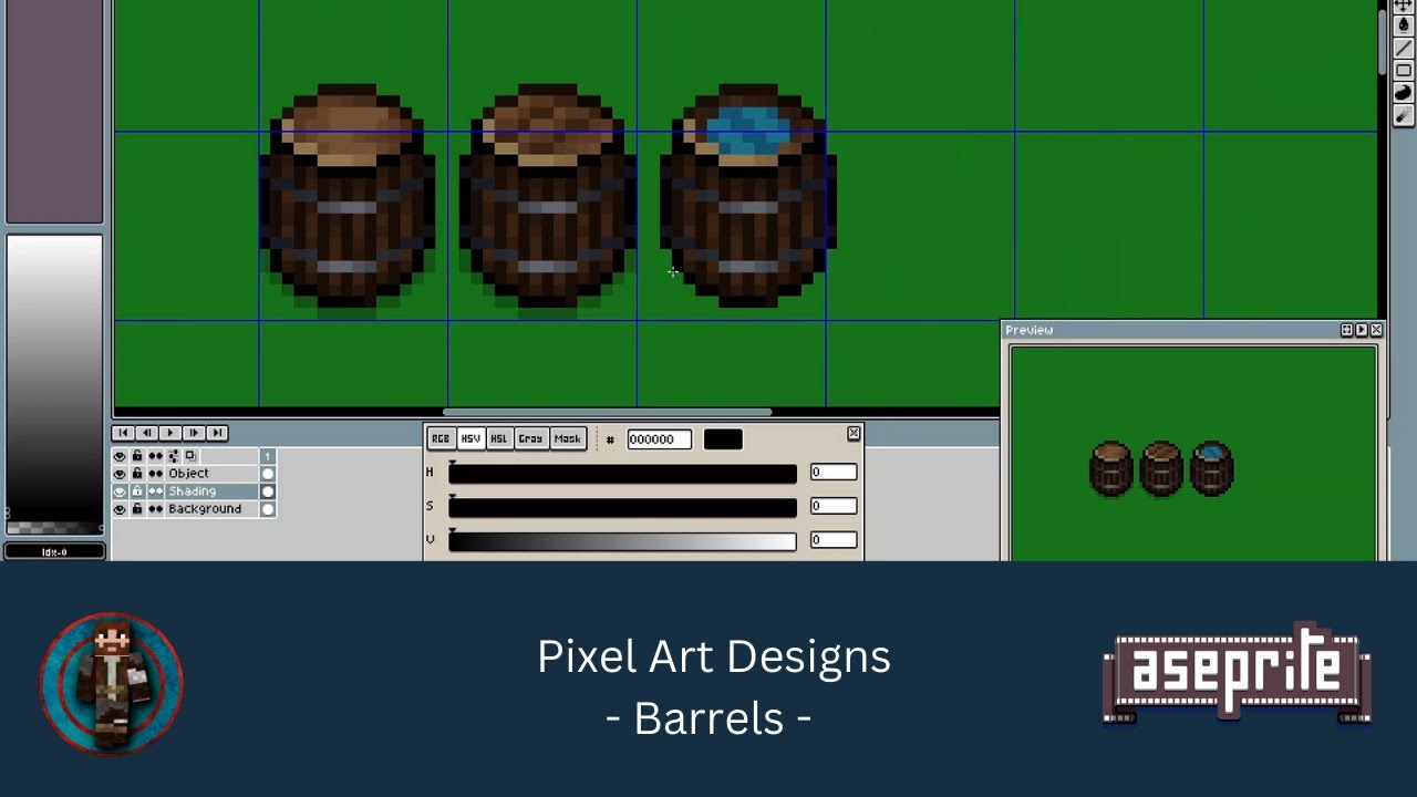 How To Create Barrels With Pixel Art Aseprite Pixel Art Tutorial