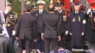 France: Francois Hollande and Nicolas Sarkozy side-by-side for Victory Day