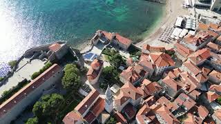 Stari grad Budva, Montenegro drone video HD