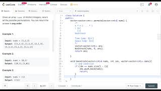 Leetcode 46. Permutations | Backtrack | Logic Coding