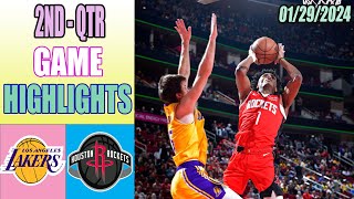 Houston Rockets vs Los Angeles Lakers Game Highlights 2nd QTR Jan 29, 2024 | NBA Highlights 2024