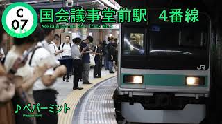 国会議事堂前3,4番線　発車サイン音