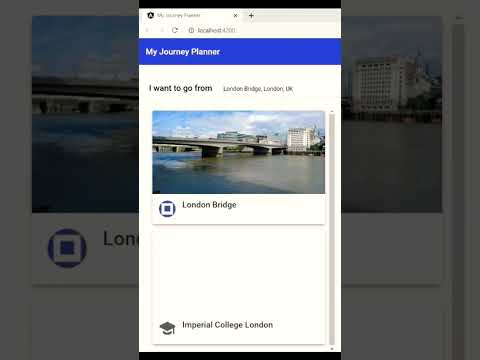 Aplicación Angular Journey Planner con API de Google Maps