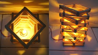 Night Lamp Ideas From Popsicle Sticks! Popsicle / Ice Cream Stick Craft