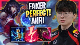 FAKER PERFECT GAME WITH AHRI! - T1 Faker Plays Ahri MID vs Leblanc! | Season 202