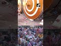 tn devotees pull lord namperumal’s chariot during srirangam’s thai car festival