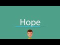 How to say Hope in English