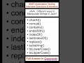 JAVA : Different ways to manipulate strings in Java? SDET Automation Testing Interview