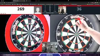 Webcam darts New darts league cup game. Airmessy vs jace