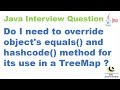 Do I need to override object's equals and hashcode method for its use in a TreeMap?