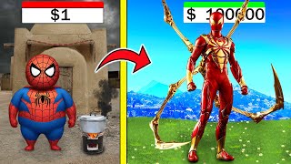 $1 থেকে $1000000 Spiderman এর সুইট আপগ্রেড ! GTA 5