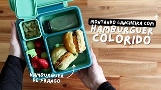 Montando lancheira com hambúrguer colorido | Thalita Campedelli