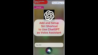 Set Up Siri Shortcut to use ChatGPT as Voice Assistant on iPhone or iOS Devices #siri #chatgpt #gpt