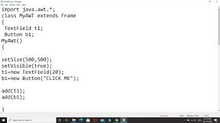 Simple GUI designing in Java using AWT