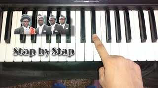 coffin dance keyboard version | Easy Piano Tutorial Stap By Stap