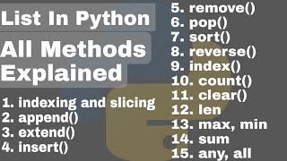 Python List and List Functions | Python Tutorial for Beginners