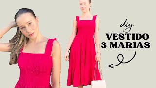 VESTIDO FÁCIL PARA INICIANTES que não precisa de moldes - costura fácil ✨ lastex e três Marias