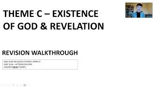 GCSE RELIGIOUS STUDIES: THEME C - EXISTENCE OF GOD & REVELATION (AQA PAPER 2 THEMES)