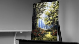 Painting a Forest Path and Sun Rays with Acrylics  - Paint with Ryan