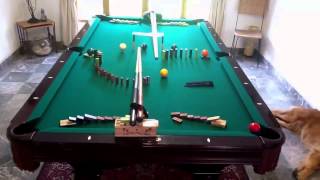 Pool trick shots with domino 2