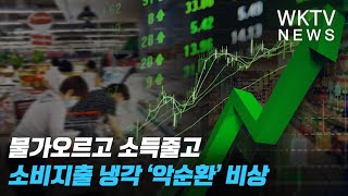 물가오르고 소득줄고 소비지출 냉각 ‘악순환’ 비상