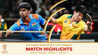 Snehit Suravajjula vs Nicholas Lum | IND vs AUS MS | Stage 1 | #ITTFWorldCup 2024