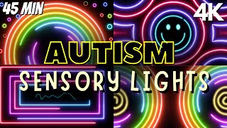 Autism Calming Music Therapy Neon Soothing Lights
