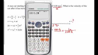 Constant Acceleration Example 1
