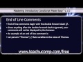 JavaScript Training Tutorial End of Line Comments