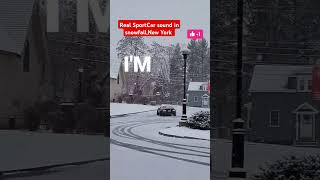 Real SportCar sound in snowfall newyork #shorts #trending #viralvideo #car #sports #snow #shortvideo