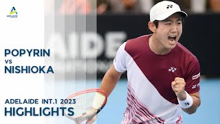 Yoshihito Nishioka vs Alexei Popyrin Highlights | 2023 Adelaide International 1 Gameplay PS5