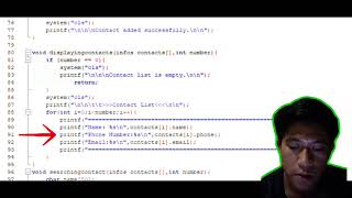 Contact Management System using C program language