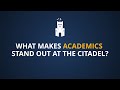 What makes academic stand out at The Citadel?