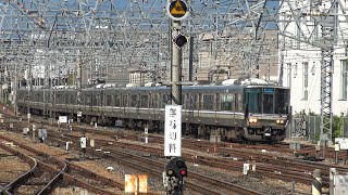 【4K】JR神戸線　新快速223系電車　尼崎駅到着