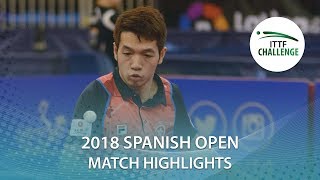 2018 Spanish Open Highlights I Ho Kwan Kit vs Joan Masip (R64)