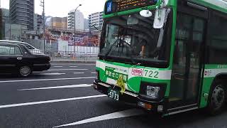 【神回】神戸市営バス　いすゞエルガ722号車　7　神戸駅（夢野2回り）行き　事故ゼロ期間FM付き　雲井通にて　@MOMOTARO0724 　@KOBETETSUDOU