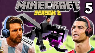 CAN WE BEAT THE ENDER DRAGON? - Messi & Ronaldo play Minecraft!