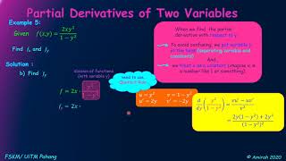 Rules of Partial Derivatives (example 5)